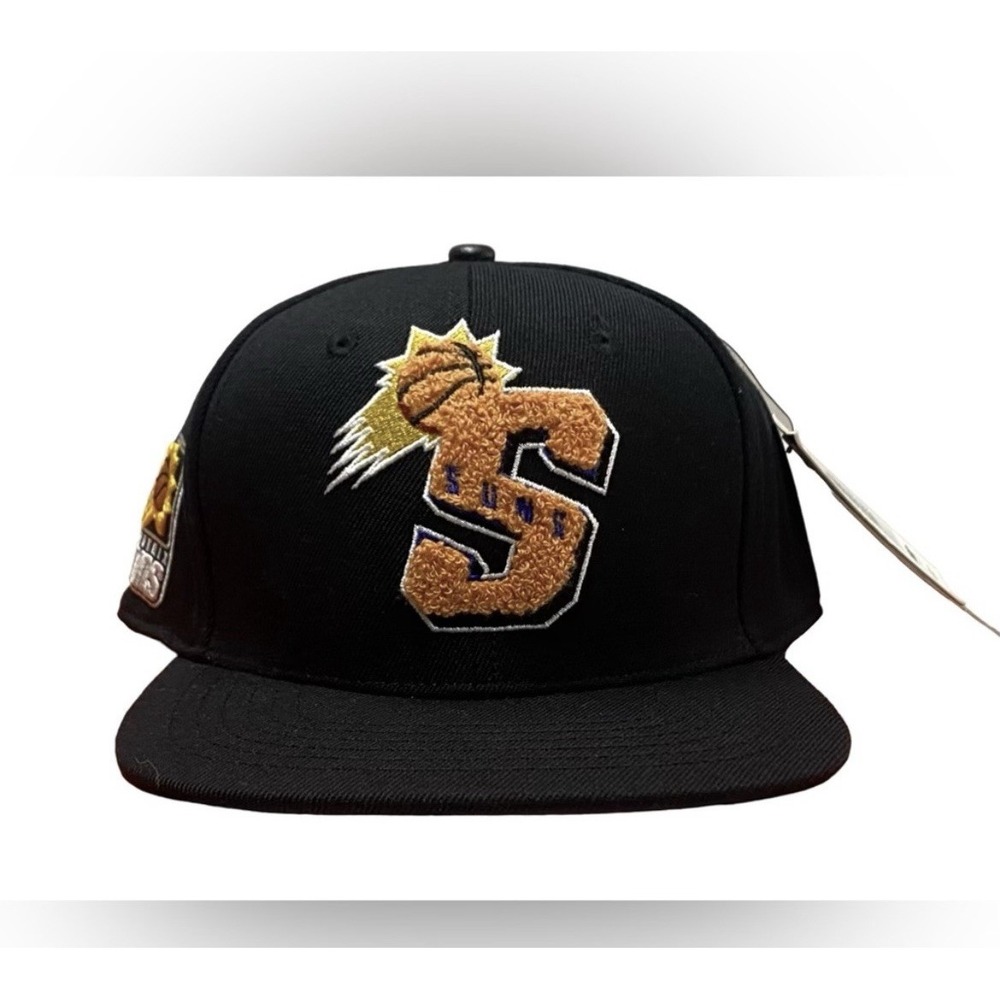 New NBA Phoenix Suns Pro Standard Fur Logo SnapBack Hat Flat Brim Blk Cap Booker